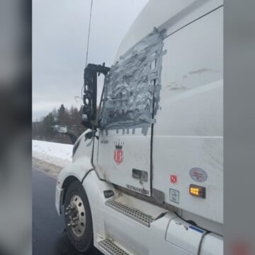 Semi truck placed out of service for duct taped driver’s side window