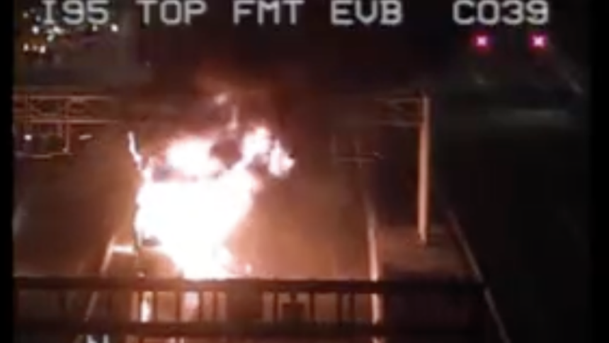 Baltimore tunnel partially shutdown for semi truck fire