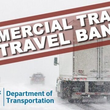Commercial vehicle travel restrictions in place in New York and Pennsylvania