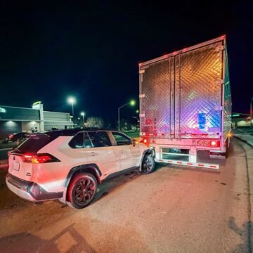 CHP says distracted car driver was dragged by big rig to next exit