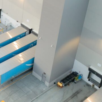 AdobeStock_452840889_Editorial_Use_Only.jpeg Semi truck bonks picketing Amazon worker while turning into driveway