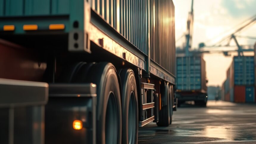 Trucker complains of back pain after rig bumped by crane at terminal