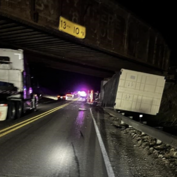 Sheriff says semi truck driver ‘misjudged’ height, struck railroad bridge at 55 MPH