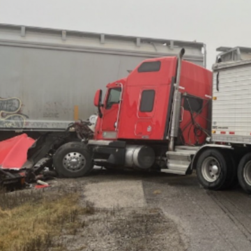 Teen truck driver cited after striking a pickup and a moving train