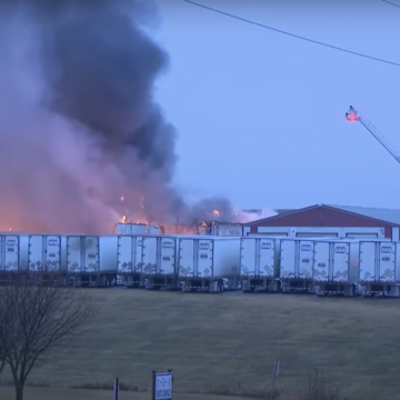 Iowa trucking company building a total loss after fire
