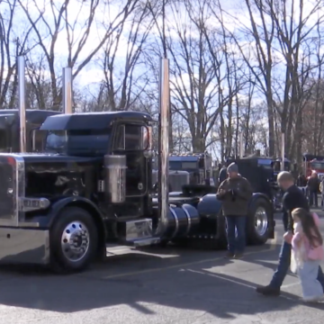 Trucking company collects toys to spread Christmas joy in charity truck show