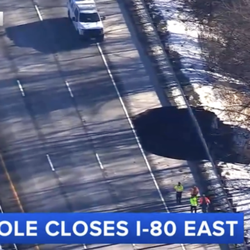 Large sinkhole shuts down I-80 in NJ