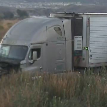 Semi truck leaves 5 Freeway and splashes into waterway, closing lanes during peak post-holiday travel 