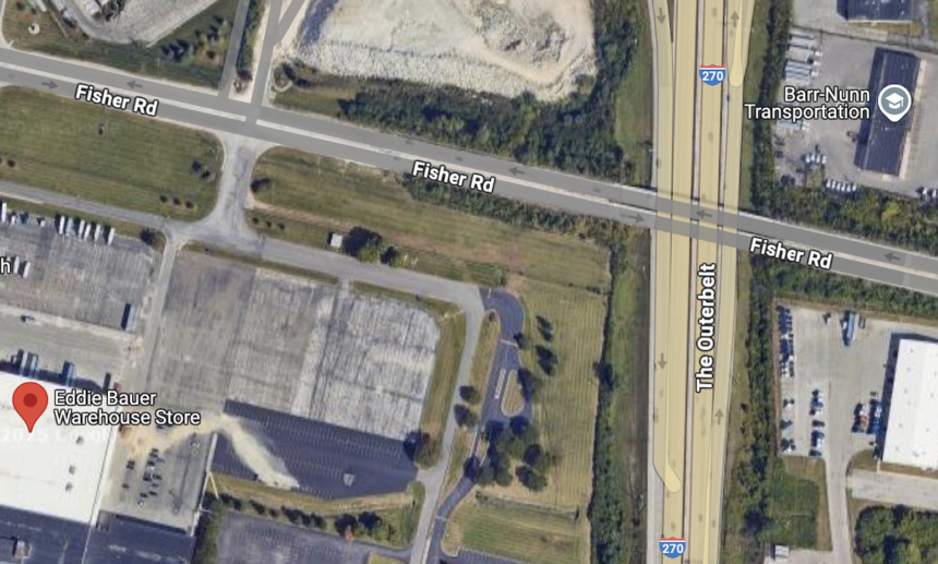 Trucker struck by two cars after stopping in left turn lane outside of warehouse