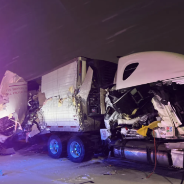 Black ice in Houston causes I-69 crash involving four semi trucks