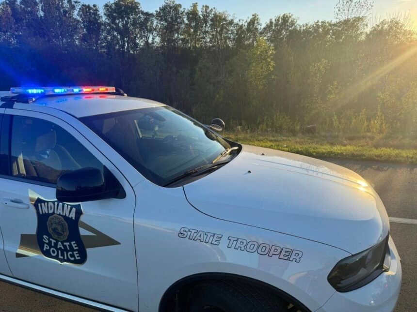 Troopers say pothole toppled semi truck hauling two bobtails on Indiana interstate