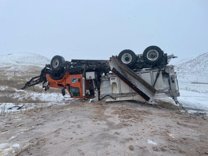 Semi driver cited for careless driving in crash that left snowplow driver with serious injuries