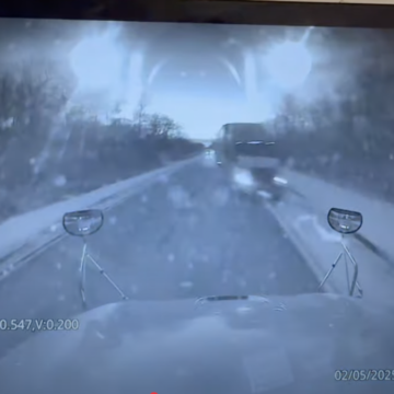 Dash cam shows Minnesota school bus driver taking evasive action to avoid head-on crash with big rig