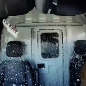 Dash cam shows chunk of ice from big rig annihilating driver’s windshield