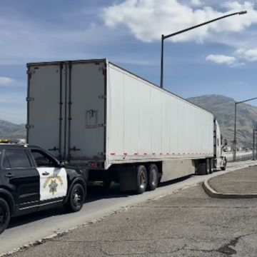 Watch CHP lend a helping bumper to semi broke down in scale lanes