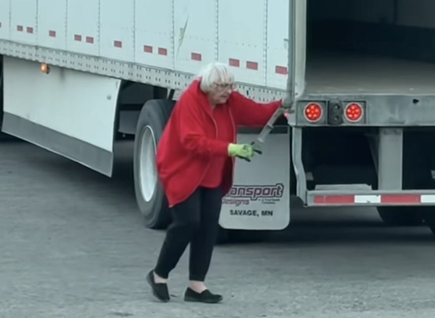 Old lady trucker is still driving years after over 6 million safe miles and half a century OTR